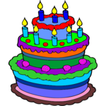 Cake coloring book icon