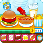 Burger shop fast food icon