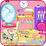Clean up hair salon icon