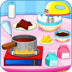 Cooking chocolate cake icon