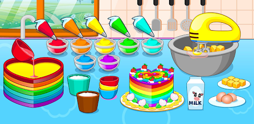 Cooking colorful cake PC screenshot