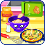 Cooking pizza for dinner icon