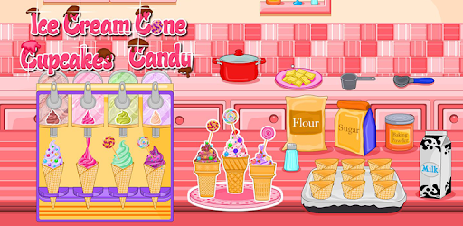 Ice cream cone cupcakes candy PC screenshot