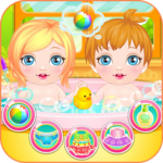 Newbown twins baby game icon