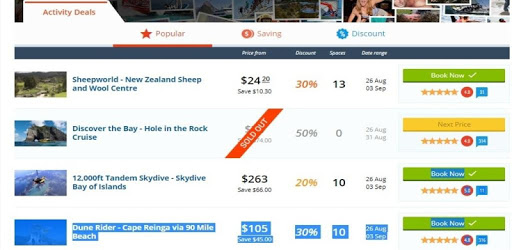 BOOKME NZ Discounts & Deals on tourist attractions PC screenshot