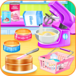 Cooking cake bakery shop icon