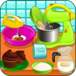 Cooking chocolate cupcakes icon