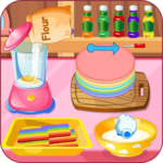 Cooking rainbow sugar cookies icon