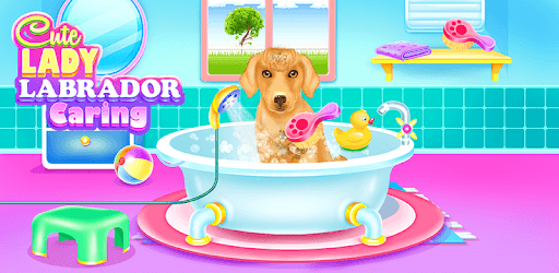 Cute Lady Labrador Caring PC screenshot