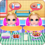 New Born Twins Caring icon