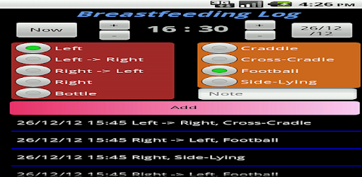 Breastfeeding Log FREE PC screenshot