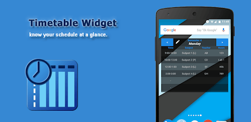 Timetable Widget PC screenshot