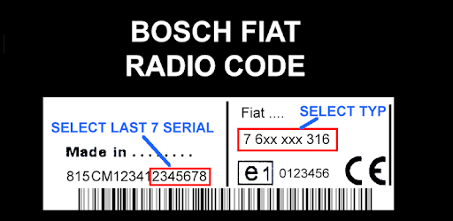 Bosch Fiat Radio Code Decoder PC screenshot