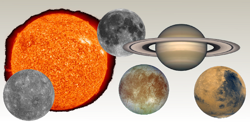 Sun, moon and planets PC screenshot Sun, moon and planets PC screenshot