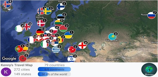 Travel Mapper: Travel Tracker, Map Where I've Been PC screenshot