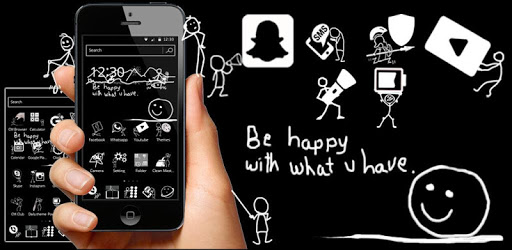 Black and White Blackboard Theme PC screenshot Black and White Blackboard Theme PC screenshot