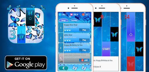Blue Butterfly Piano Tiles 2019 PC screenshot