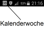 calendar week in status bar for PC