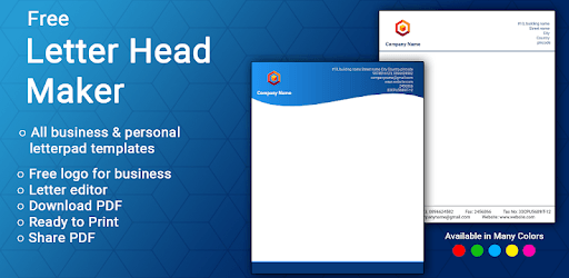 Letterhead Maker Logo Business letter pad template PC screenshot