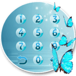 Butterfly blue gleam theme for PC