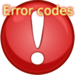 Error codes for PC Error codes for PC