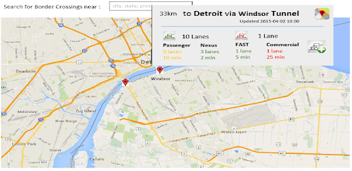 BorderApp - Border Wait Times PC screenshot
