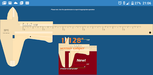 Imperial vernier caliper PC screenshot