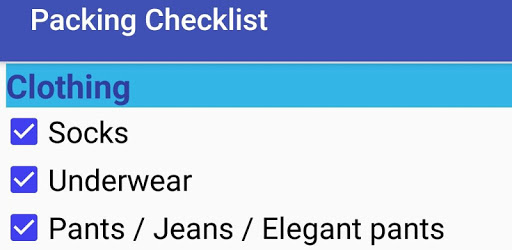 Traveler Packing Checklist PC screenshot Traveler Packing Checklist PC screenshot