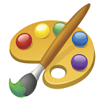 Educational kids coloring painting game icon