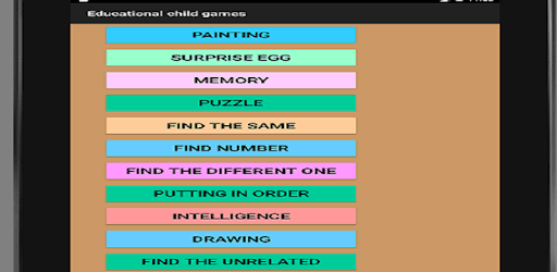 Educational child game  brain intelligence game PC screenshot