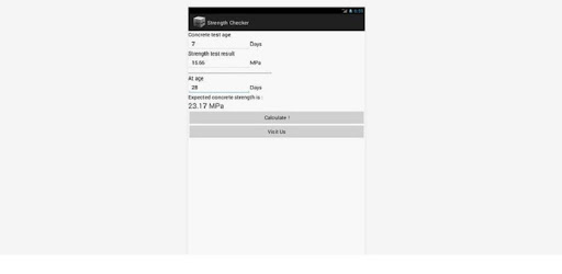 Concrete Strength Checker PC screenshot