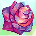Adult Flower Poly Art Color by Number Sandbox Page icon