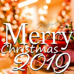 Merry Christmas Greeting and Happy New Year 2019 icon