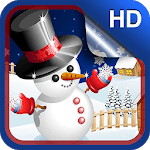 Cute Snowman Live Wallpaper HD icon