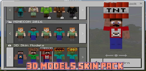 3D Models Skin Pack for MCPE PC screenshot