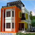 Design the color combination of house paint icon