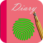 secret diary with fingerprint 2018 cute icon