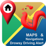 Drowsy Driving Alert, GPS Maps Navigation, Compass icon