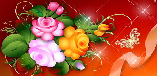 Flowers And Roses Animated Images Gif 4K PC screenshot