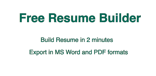 Free Resume Builder - Word & PDF PC screenshot