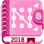 Secret diary with lock icon