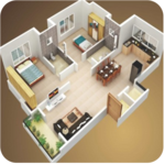 3D house plan designs icon