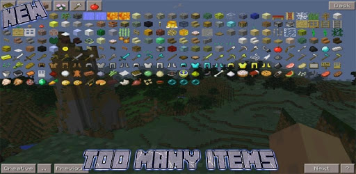 Too Many Items Mod PE PC screenshot Too Many Items Mod PE PC screenshot