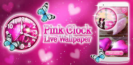 Pink Clock Live Wallpaper PC screenshot Pink Clock Live Wallpaper PC screenshot