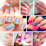 Simple nail art step by step icon