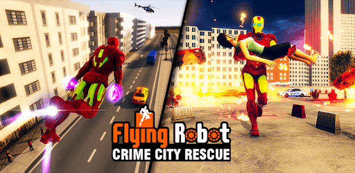Flying Robot Hero - Crime City Rescue Robot Games PC screenshot