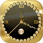 Gold Clock Live Wallpaper App: Analog Clock Widget icon