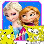 how to color cartoon - drawing and coloring book icon