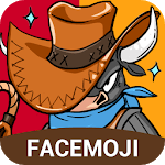 Angry Bull & Western Cowboy Emoji Sticker icon