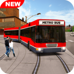 Real City Metro Bus 3D Simulation Game icon